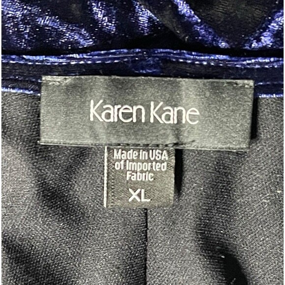 Karen Kane Velvet Flared Sleeve Midi Dress Womens XL Purple Witchy Whimsy Goth - Picture 8 of 10